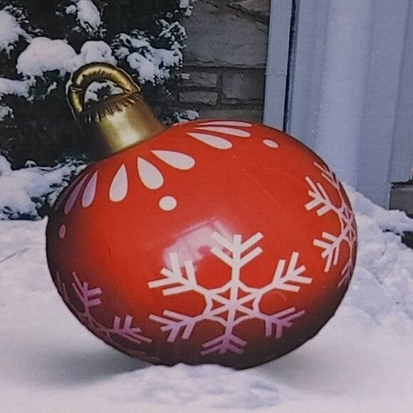 HUGE Christmas Bulb Inflatable Ornament BNIP 60cm Diameter Indoor or Outdoor Use - Picture 1 of 5